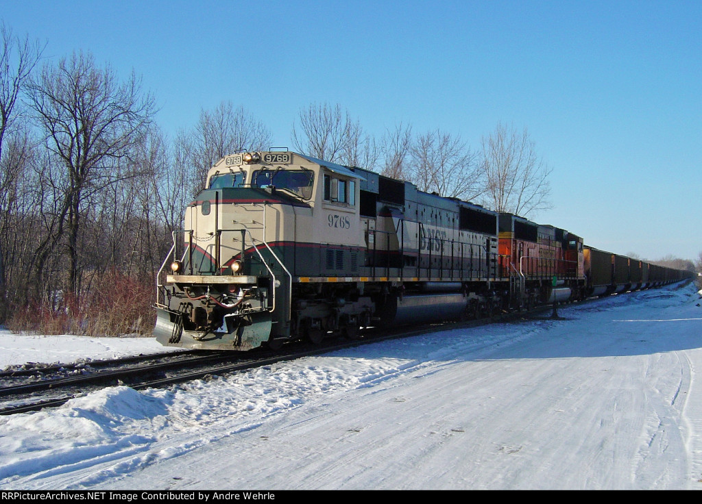 BNSF 9768 bringing loads to the power plant